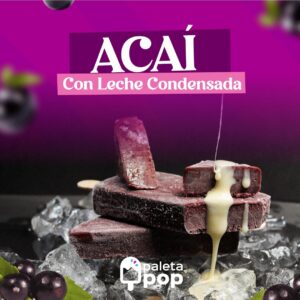 Paleta Acai con leche condensada